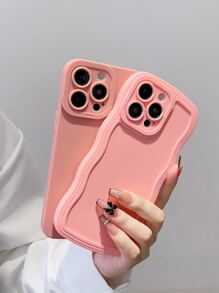 2pcs Plain Phone Case - Pink - View 2