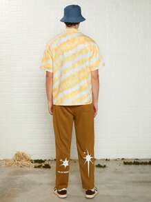 Manfinity Men Tie Dye Lapel Neck Shirt - Multicolor - View 5