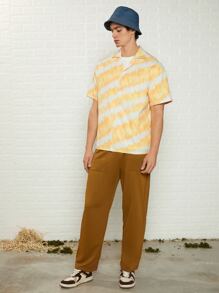 Manfinity Men Tie Dye Lapel Neck Shirt - Multicolor - View 6