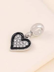 Rhinestone Heart DIY Pendant - Multicolor - View 3