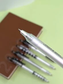 6pcs Plaid Pattern Gel Pen - Multicolor - View 3