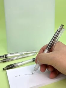 6pcs Plaid Pattern Gel Pen - Multicolor - View 4