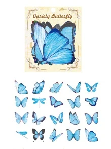 40ピース 蝶々パターン ステッカー - マルチカラー - チェックする 3