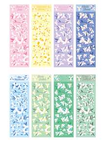 8pcs Flower Pattern Sticker - Multicolor - View 2