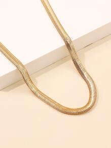 Minimalist Chain Necklace - Yellow Gold - View 1