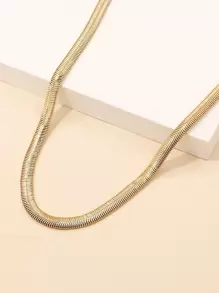 Minimalist Chain Necklace - Yellow Gold - View 3