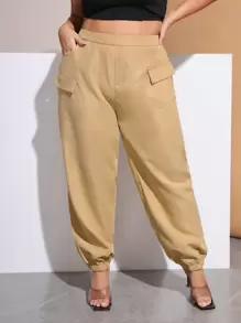 SHEIN SXY Plus Flap Pocket Side Cargo Pants
