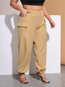 SHEIN SXY Plus Flap Pocket Side Cargo Pants