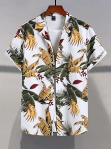 Manfinity RSRT Men Tropical Print Shirt Without Tee - Multicolor - View 1