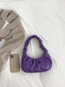 Minimalist Ruched Bag - Purple - View 5
