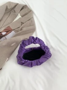 Minimalist Ruched Bag - Purple - View 6