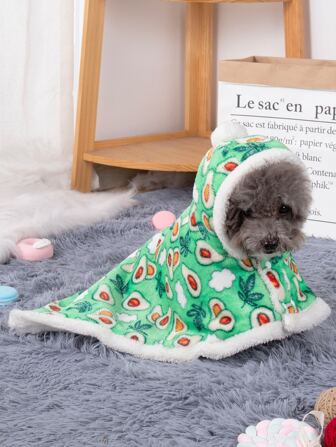 酪梨樣式連帽寵物外套