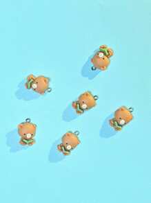 6入組卡通小熊DIY吊墜 - 彩色 - 查看 2