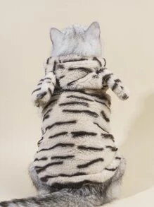 1pc Pet Plush Coat For Autumn/winter - Beige - View 6