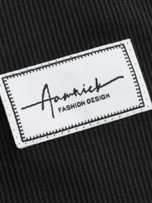 Seusyu Tie Front Asymmetrical Hem Leggings Fall Cloth For Women - Black - View 4