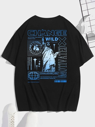 Guys Letter & Figure Graphic Tee