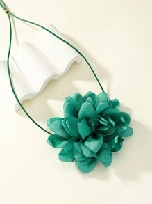 Collar con diseño de flor - Verde - Ver 2