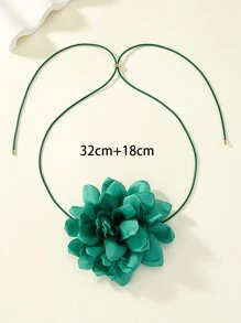 Collar con diseño de flor - Verde - Ver 3