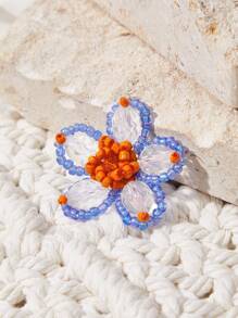 SHEIN VCAY 串珠花耳釘 - 彩色 - 查看 4