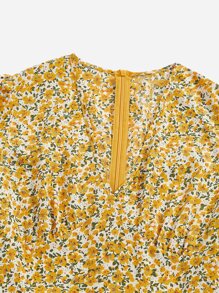 Dreamara Đầm Plus Size Dây kéo Họa tiết hoa Boho - Nhiều màu - Xem 5