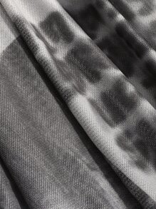 DAZY Figure & Letter Graphic Drop Shoulder Dress Sundress,Fall Clothes - Grey - View 3