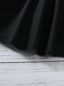 SHEIN 女孩佩斯利絲巾圖案手帕下擺吊帶上衣和喇叭半身裙