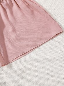 Girls Paperbag Waist Bow Front Shorts - Pink - View 6