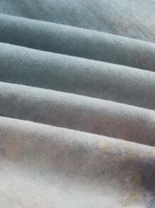 SHEIN MOD 人像圖案直筒牛仔短裙 - 彩色 - 查看 3