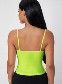 SHEIN PETITE Women Tank Tops & Camis - Lime Green - View 2