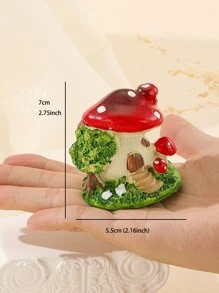 1入組蘑菇屋設計園林裝飾擺件