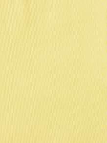 SHEIN 小女童前蝴蝶結吊帶連衣裙 - 黃色 - 查看 4