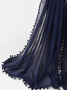 1 Miếng Pom-pom Khăn quàng cổ - Màu xanh hải quân - Xem 3