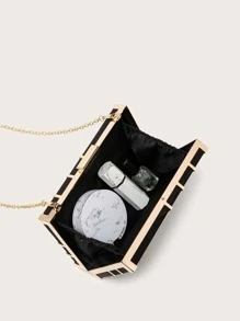 閃閃發光,時尚優雅,精美迷人的迷你斜背包,雙色幾何圖案,是婚禮、舞會和聚會活動晚宴包的完美新娘提包、聚會包女孩、女性的晚禮服包,適用於派對、婚禮、舞會、晚宴/宴會,是女性的最佳禮物