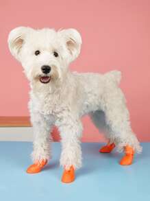 4 chiếc Ủng đi mưa cho thú cưng có họa tiết chữ cái - Nhiều màu - Xem 2