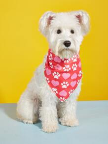 1 Pieza Bufanda Impresa En Estilo Del Día De San Valentín - Multicolor - Ver 1