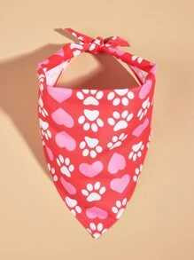 1 Pieza Bufanda Impresa En Estilo Del Día De San Valentín - Multicolor - Ver 3