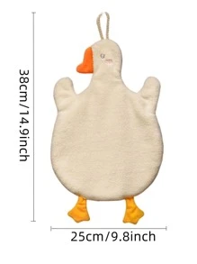 1入組套針織布手巾卡通鴨子設計兒童手巾浴室 - 灰色 - 查看 5