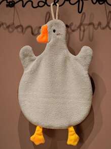 1入組套針織布手巾卡通鴨子設計兒童手巾浴室 - 灰色 - 查看 1