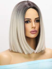 Medium Straight Synthetic Wig - Gold - View 6