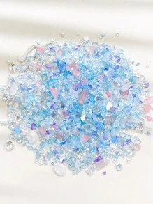 盒藍色碎冰美甲水鑽 - 彩色 - 查看 2