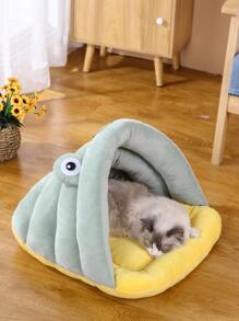 1入組卡通青蛙設計寵物床 - 綠色 - 查看 2