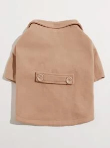 PETSIN 1入組素色寵物外套 - 卡其色 - 查看 2