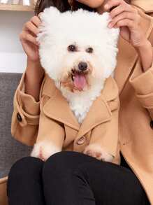 PETSIN 1入組素色寵物外套 - 卡其色 - 查看 1