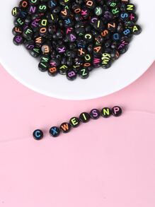 100pcs Letter Graphic Bead - Multicolor - View 2