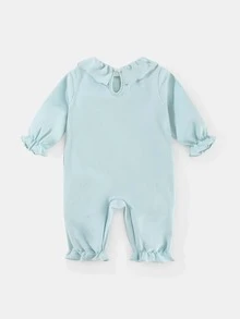 Peninsula Baby Đứa bé gái Dài Chân In Áo liền quần In Giải trí Phong cách - Màu xanh nhạt - Xem 2