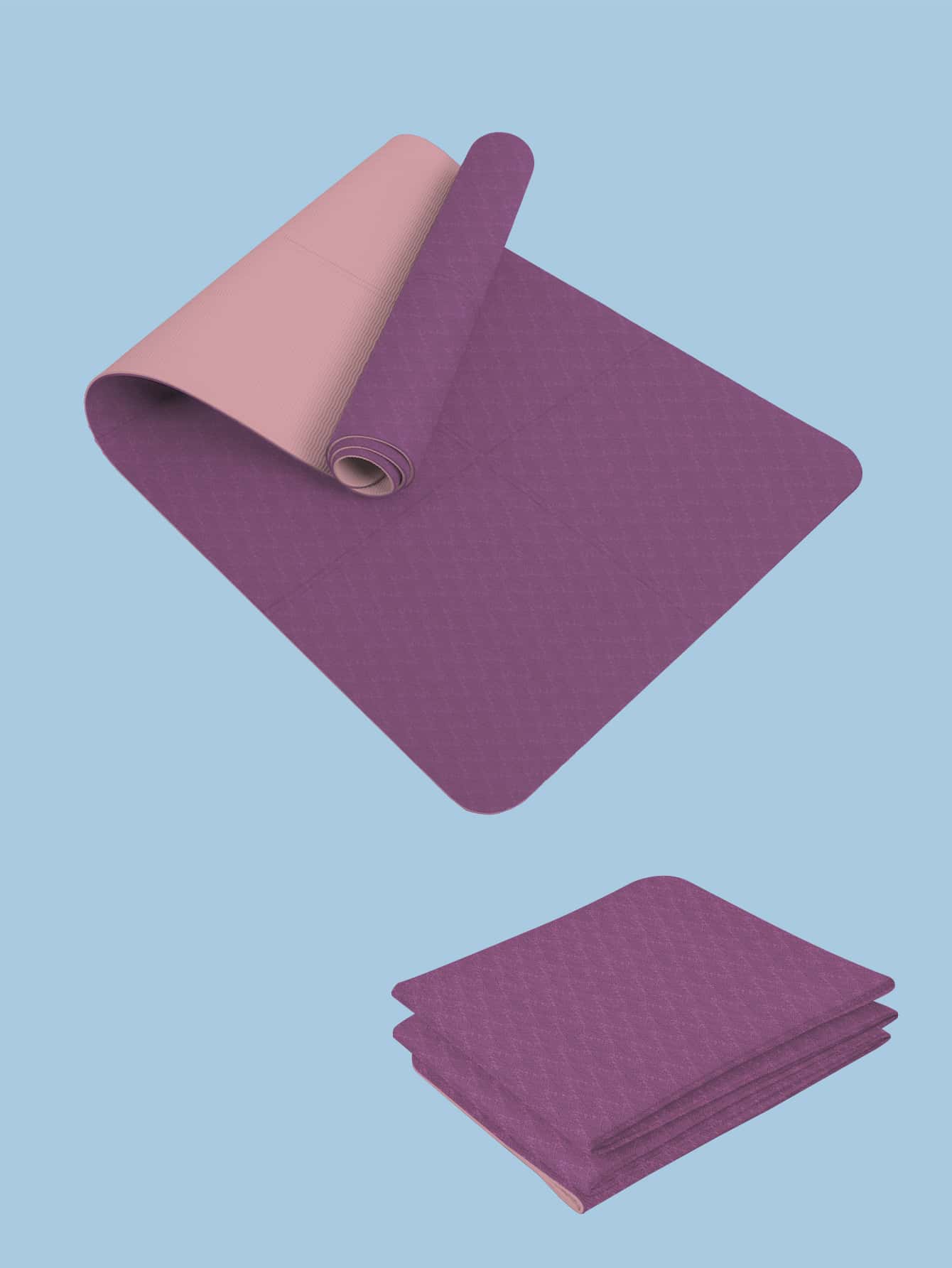 1 pieza Alfombra 183*61CM plegable Yoga - Morado - Ver 1