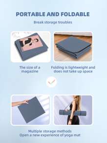 1 pieza Alfombra yoga 183*61CM plegable - Gris - Ver 4