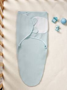 1pc Baby Breathable Swaddling Blanket - Blue - View 1
