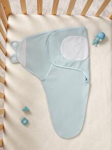 1pc Baby Breathable Swaddling Blanket - Blue - View 3