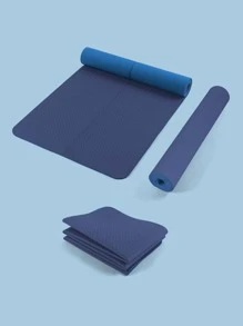 1pc 183*61CM Foldable Yoga Mat - Blue - View 1